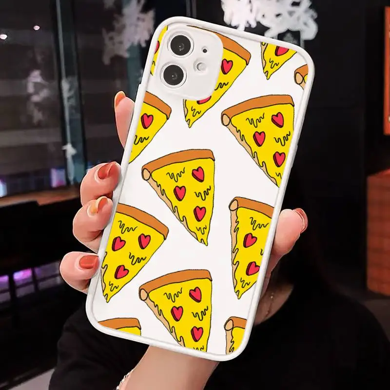 

cartoon pizza best friends Phone Case Matte Transparent for iPhone 7 8 11 12 s mini pro X XS XR MAX Plus cover funda
