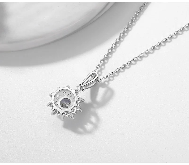 Женское ожерелье из серебра 925 пробы с бриллиантами 2 карата|Подвески| |