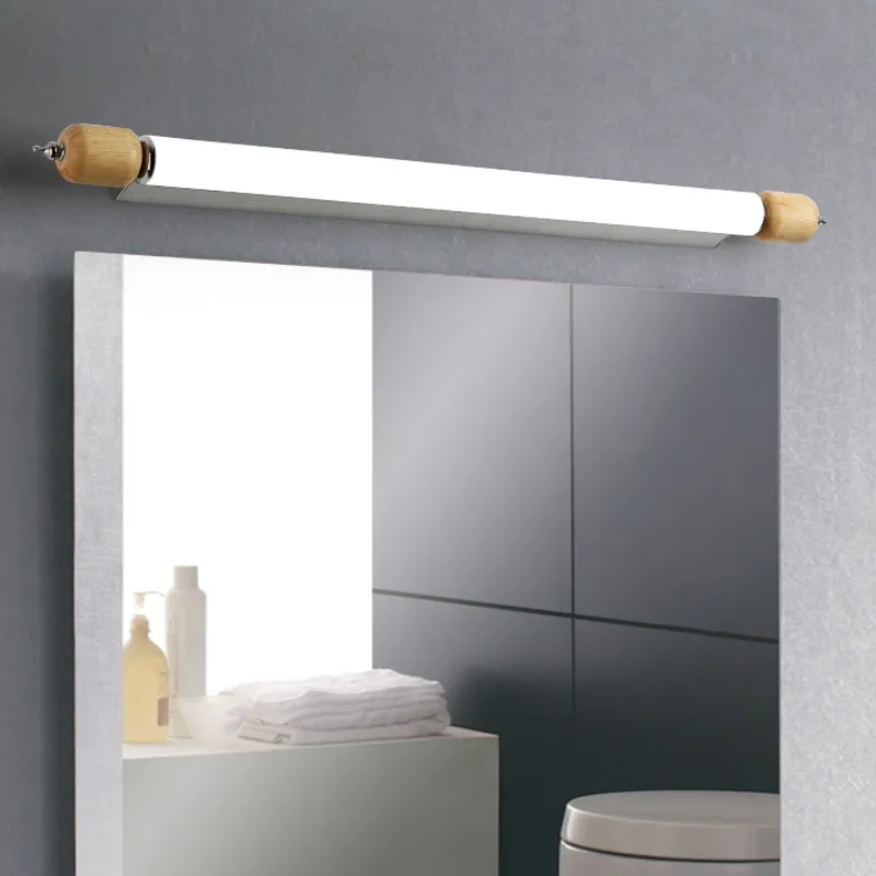 

Зеркальная лампа в скандинавском стиле, современный минималистичный светодиодный светильник для ванной комнаты, туалета, водонепроницаемая противотуманная настенная лампа для туалета LB121710