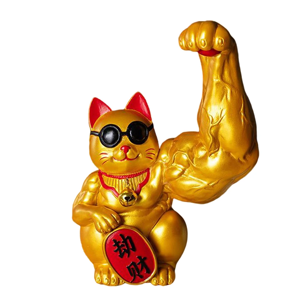 Смола большая рука Lucky Cat фигурка животного Рынок магазин добро пожаловать Деньги