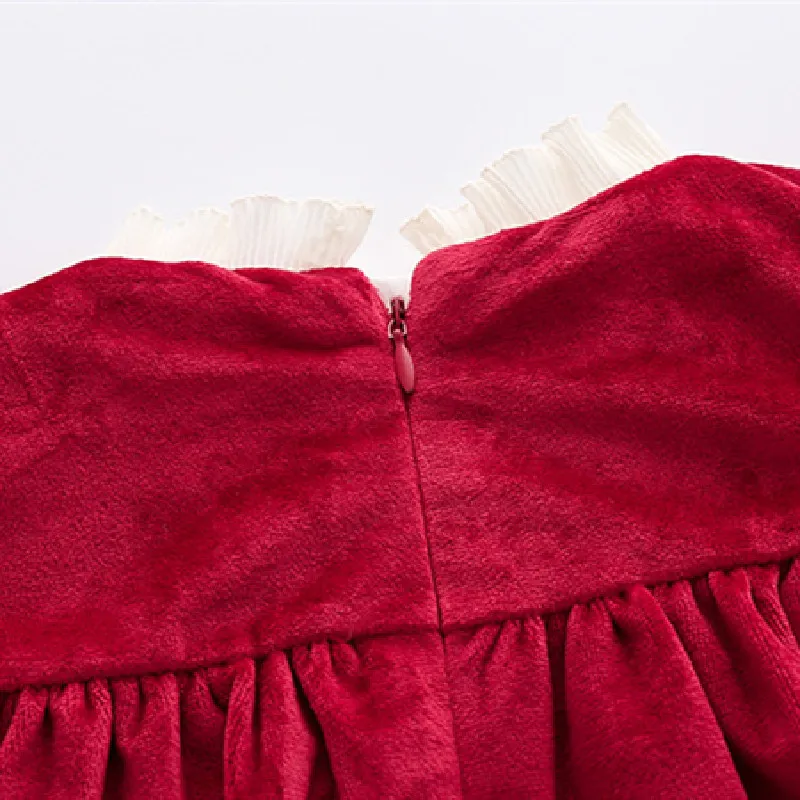 

Winter Baby Girls Vestidos Thicken Velvet Baby Girl Dresses Princess For Birthday NewYear Baby Dress For Girls Christening Gown