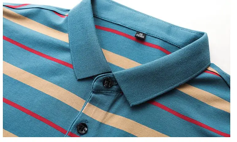 

Polo Shirt Men's Fashion Luxury Brand Striped Polo Shirt Men's Summer High quality Short Sleeve Polos