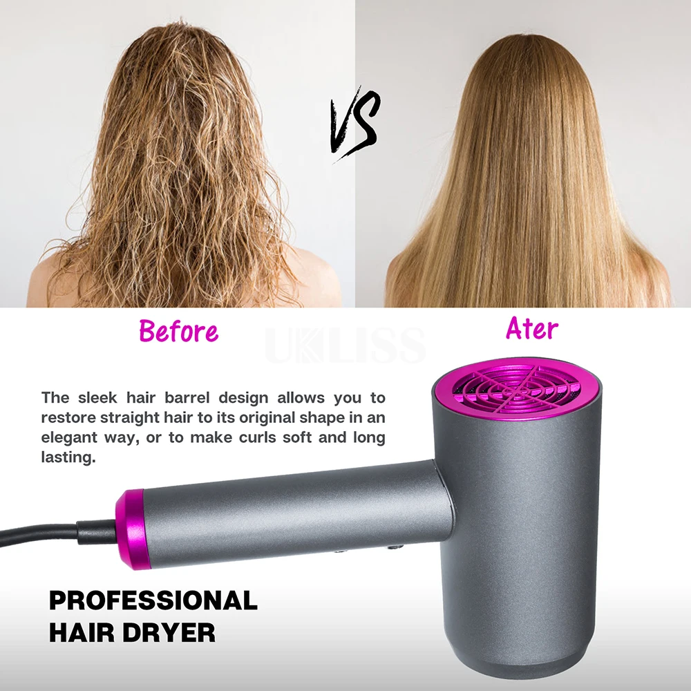 

Anion Hair Dryer Mini Portable Blow Dryer Negative Ion Hairdryer Quick Dry Hair Salon Equipment Professional Blow Drier Styler