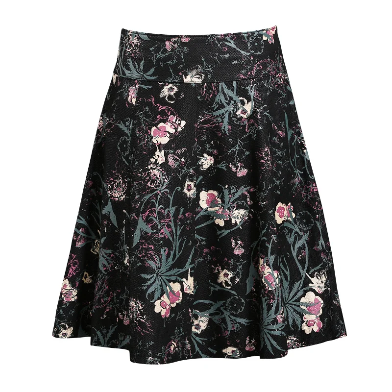 

2020 new style large leather skirt women's net red thin sheepskin frosted print super fire leather skirt