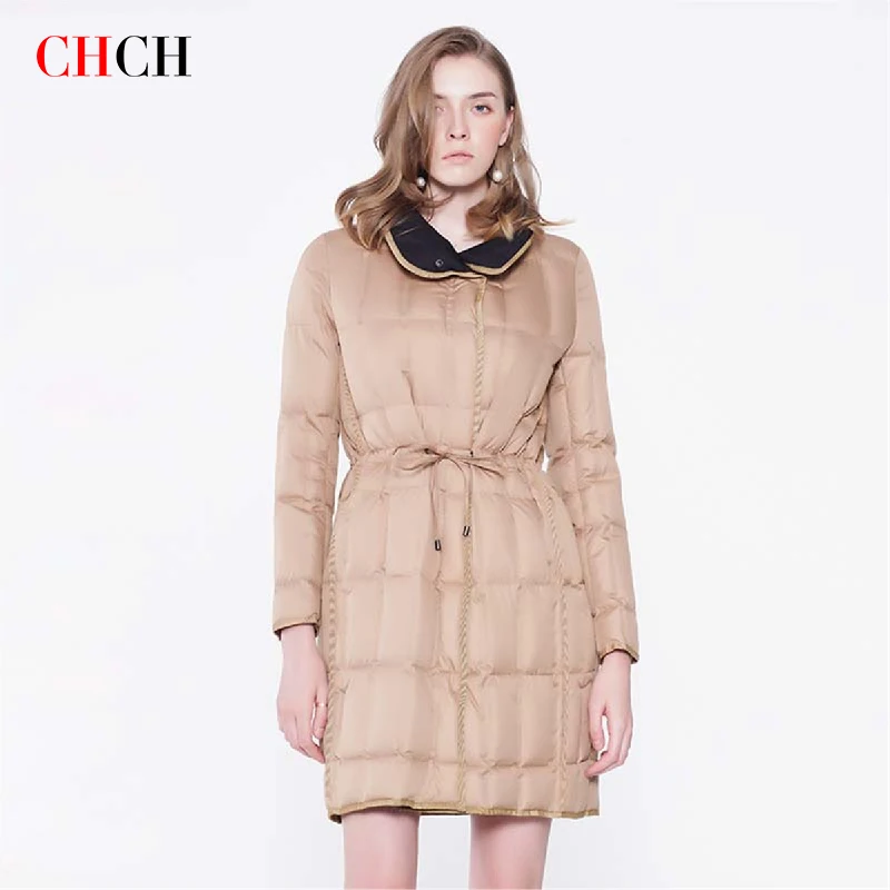 

CHCH Fashion 2021 New long thick coat parka coat hooded windproof warmth ladies winter jacket fashion brand down parker plus siz