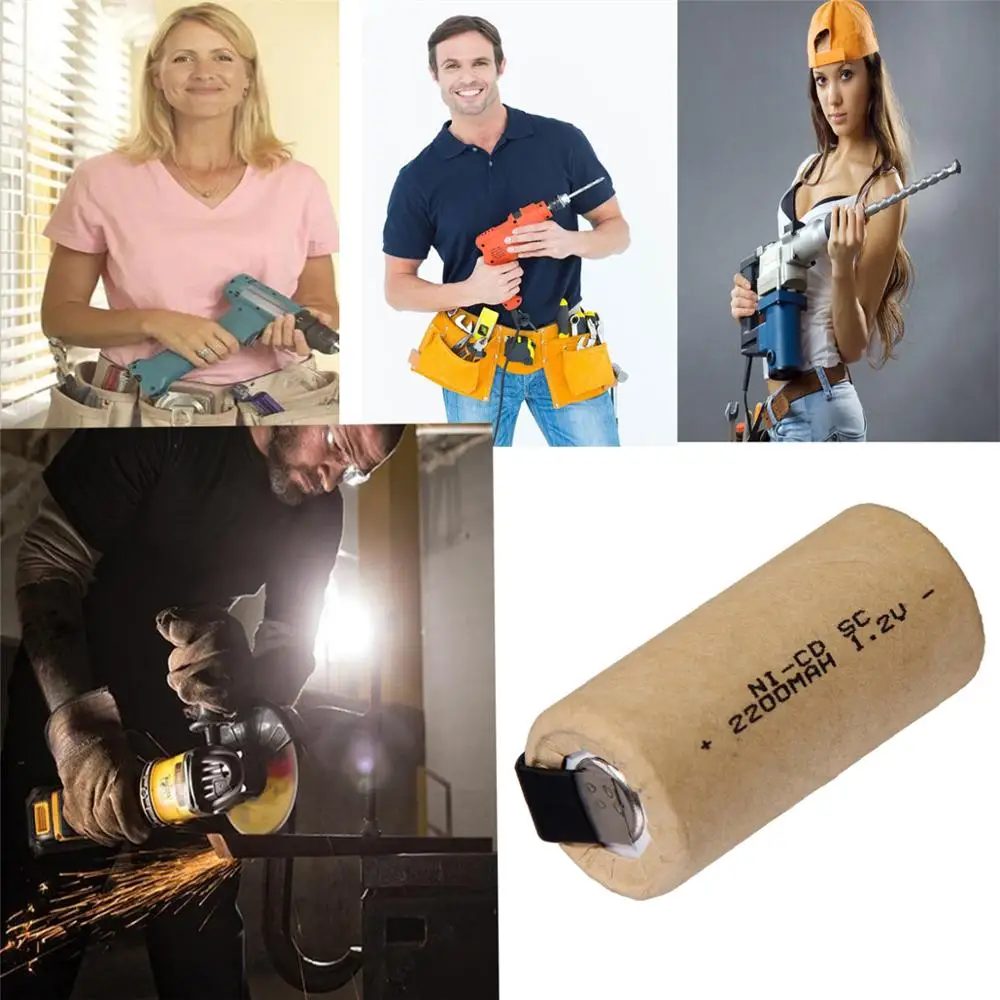 

2200mAh rechargeable SC batteries flat top sub C battery NICD for screwdrivers 1.2V for emergency lighting for makita