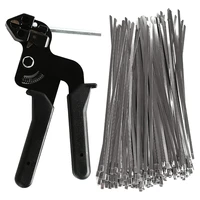 stainless steel cable tie hand tool cable tie tool set with 200 stainless steel cable ties for bundled and attaching
