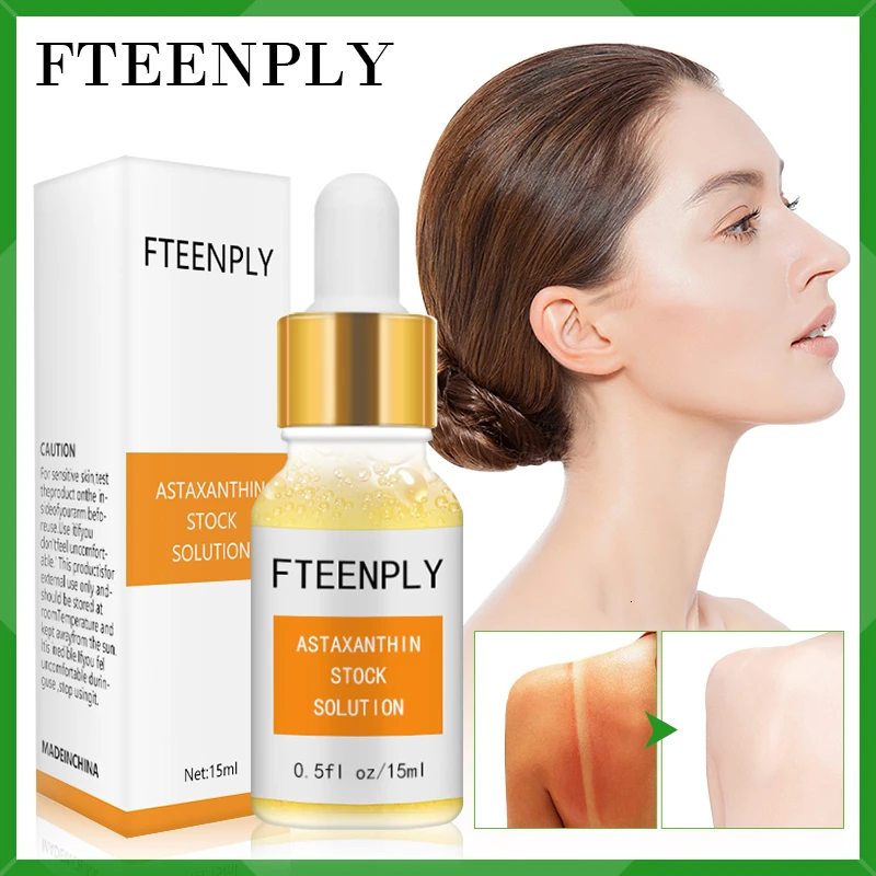 FTEENPLY Astaxanthin Сыворотка для лица отбеливающий увлажняющий с гиалуроновой кислотой эссенция Глубокое восстановление солнцезащитный крем для лица Питательный Уход за кожей