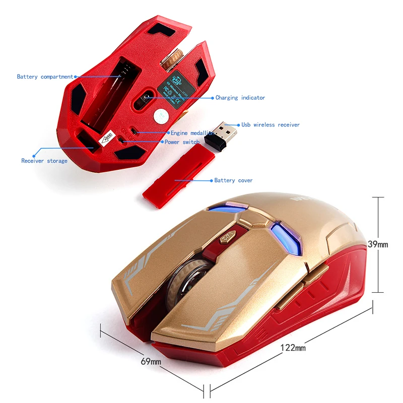 Mause, беспроводная мышь, 3d Мини, Новое поступление, Топ Мода, рекомендуемый Железный человек, Беспроводная игровая мышь для геймера, компьютерные мыши