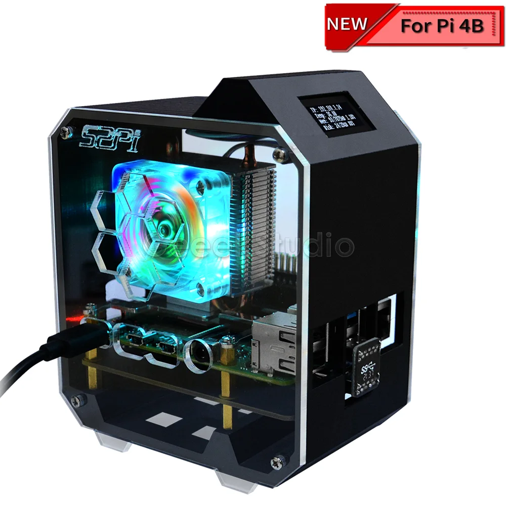 

Raspberry Pi Mini Tower комплект NAS с Ice Tower X862 плата для Raspberry Pi 4B (Модель B)