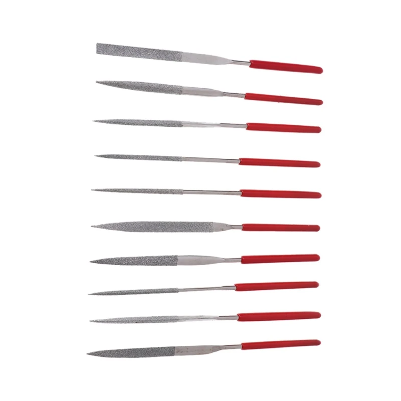 

140mm Needle Files Carving Jeweler Diamond Metal Glass Stone Craft Tool 10pcs R9UC