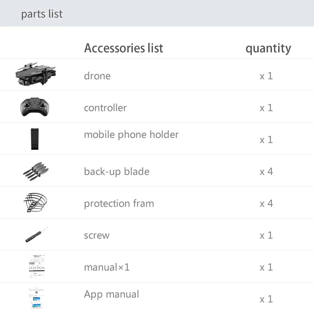 Складной Дрон для взрослых с камерой Wi-Fi складной широкоугольной 120 ° 4K HD