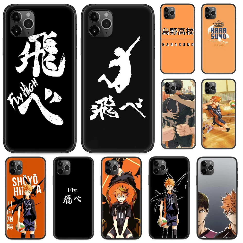 Чехол для телефона Haikyuu Hinata с аниме iphone 4 4s 5 5S SE 5C 6 6S 7 8 plus X XS XR 11 PRO MAX 2020 черный чехол