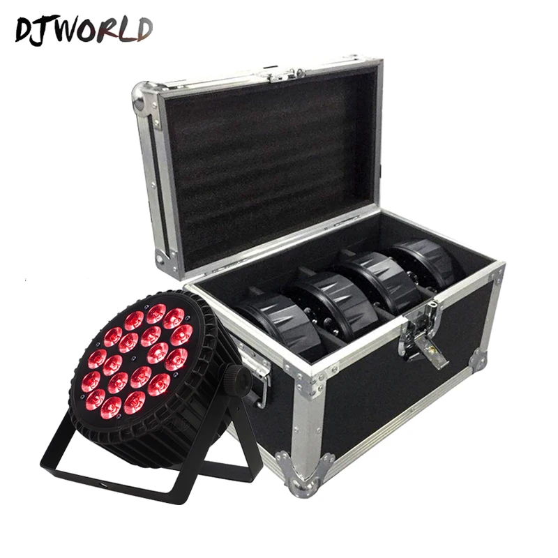 Djworld алюминиевый сплав светодиодный 18x12 Вт RGBW 4в1/18x18 RGBWA мкА 6в1 плоский Par Огни DMX512 DJ