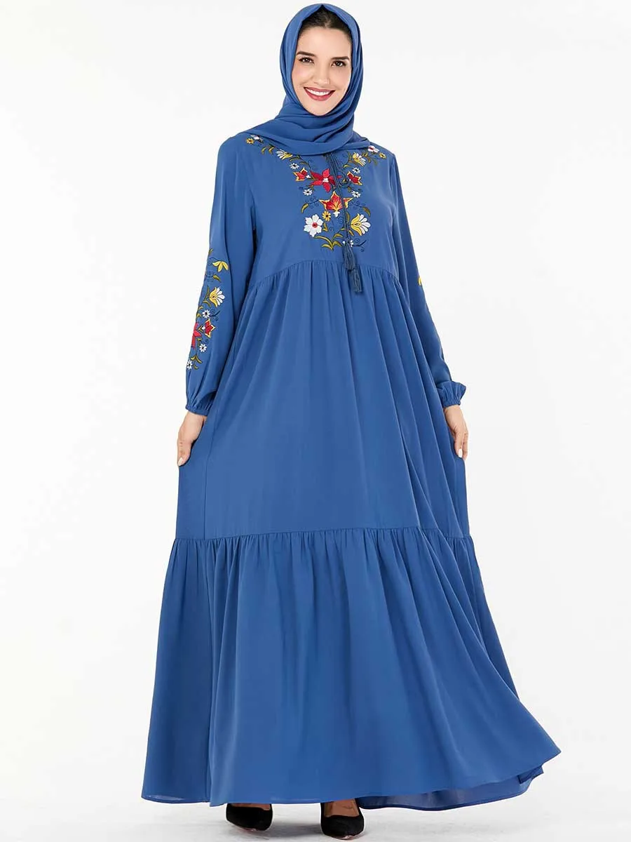 Дубай мусульманское платье для женщин абайя кафтан кимоно длинный халат Jubah Elbise