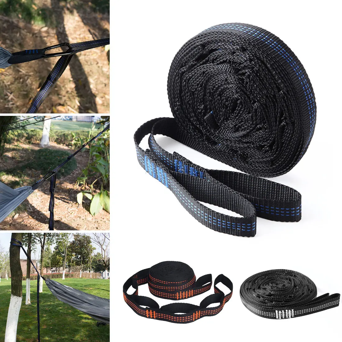 

1/2 Pcs Hammock Belts Adjustable Tree Hanging Hammock Straps Climbing Rope Aerial Yoga Hammock Belt for Outdoor Camping