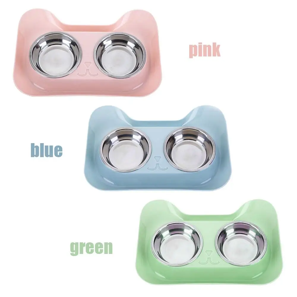 

2 Part Cat Double Bowl Dog Double Bowl Pet Feeding Bowl Puppy Water Feeder Pets Supplies Small Animals Separable Multipurpose