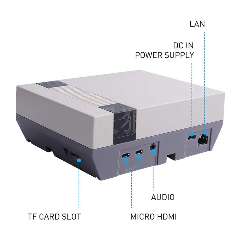 Bestellen ITINIT R97 Raspberry Pi 4 Modell B Spiel Kit 2/4/8GB + Wireless/Wired Gamepads + 64G SD Karte + Nespi 4 Fall + Video Kabel