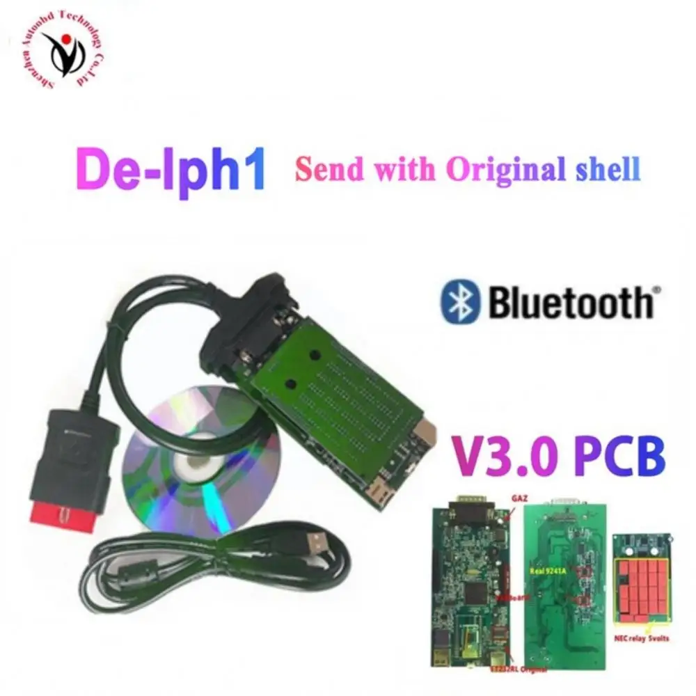 2016R0 новейшая версия/201703 для VD TCS PRO OBD2 Комплект кабелей сканера автомобиля delaksi