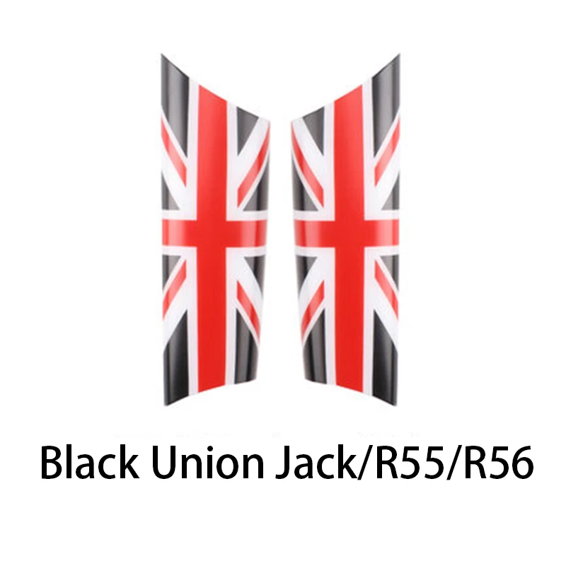 Red Black Union Jack 2 шт. автомобильный Стайлинг Дверная ручка Крышка поручень наклейка на жилье для Mini Cooper One S JCW Clubman R55 R56 хэтчбек автомобильные аксессуары - Название цвета: Red Black Union Jack