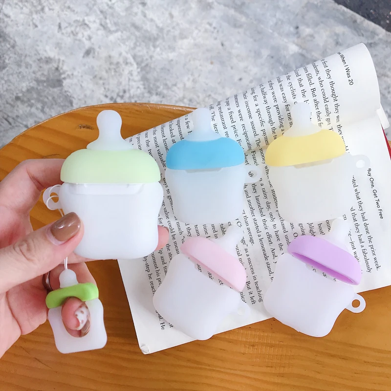 Новые Мультяшные беспроводные bluetooth наушники чехол для Apple AirPods силиконовые зарядки наушники Чехлы для Airpods 2 защитный чехол