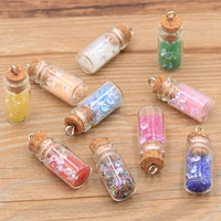 5pcs 1132mm transparent drifting bottle charm bead pendant with box for bracelet necklace jewelry making diy earring finding
