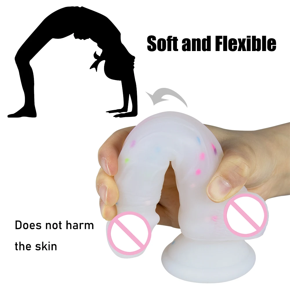 Фаллоимитаторы из жидкого силикона с присоской реалистичный пенис фаллос на