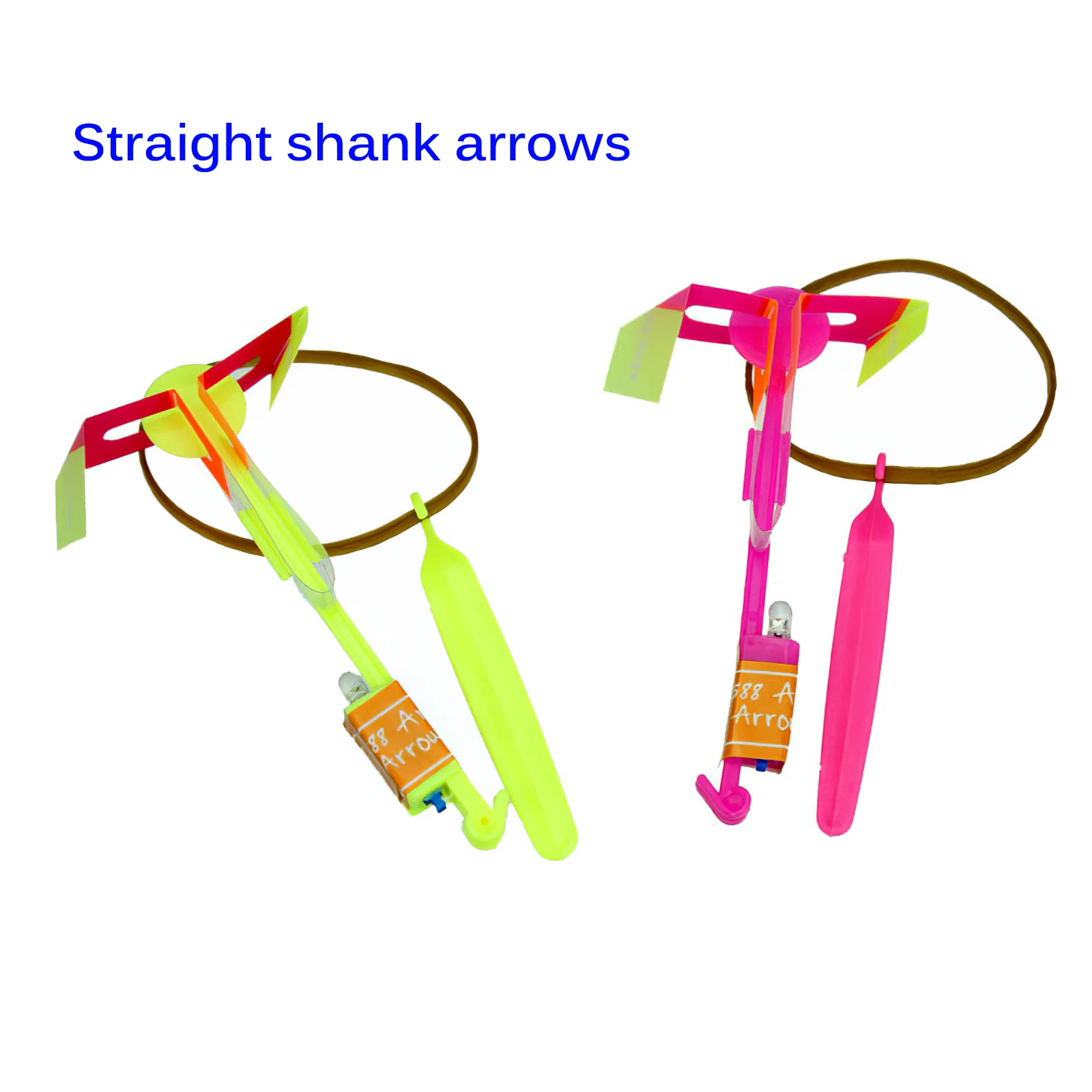 10pcs LED Light Rocket Helicopter Colorful Flying Toy Party Gift Elastic Slingshot Copter For Birthday Christmas Games | Спорт и