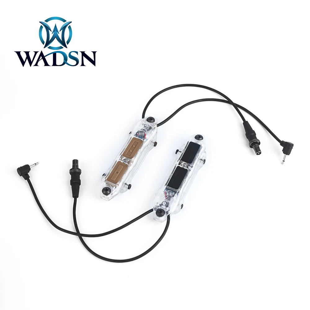 WADSN Тактический прозрачной дистанционного Давление двойной переключатель для PEQ