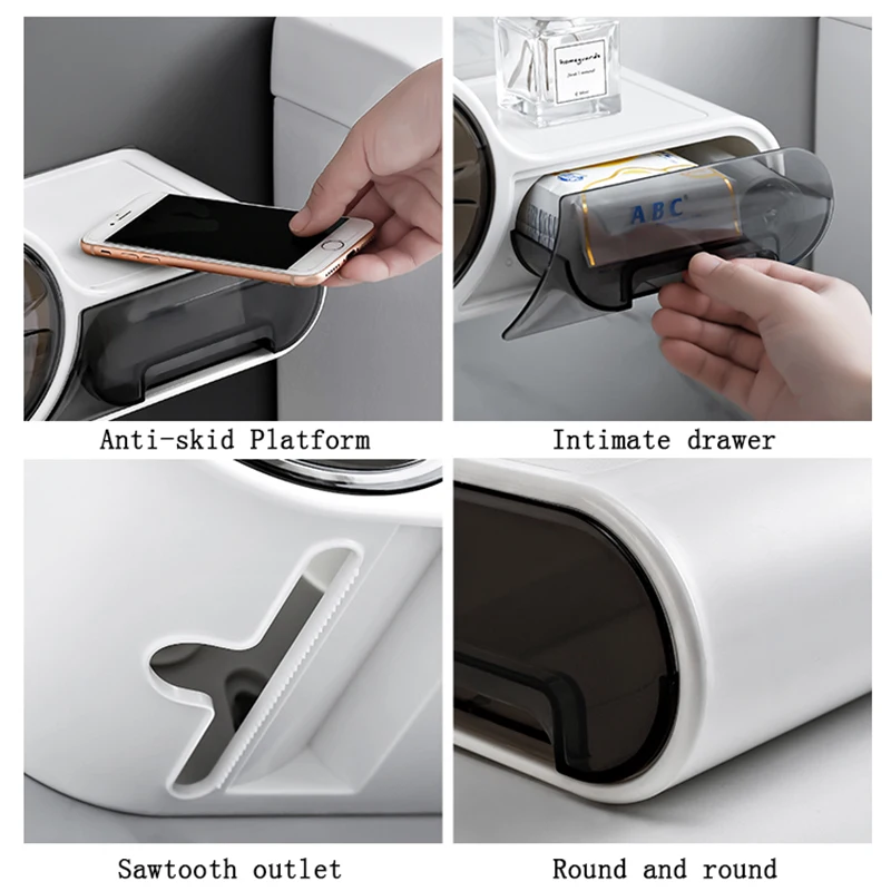 Настенный держатель для салфеток рулонной бумаги диспенсер ванной комнаты