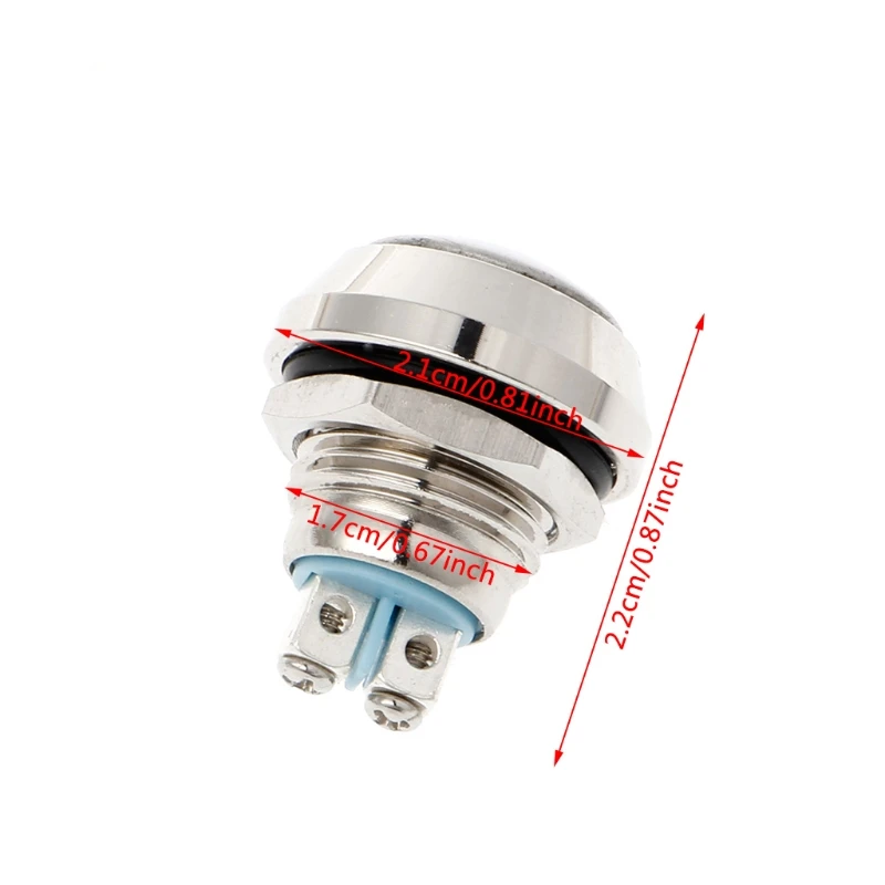 

Car Boat 12mm Momentary Metal Push Button Switch 3A/36V DC