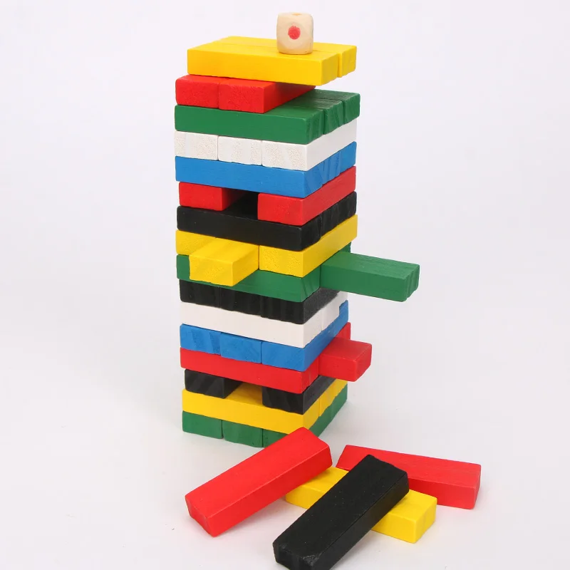 48 шт./компл. деревянные строительные блоки креативная укладочная игра радужные