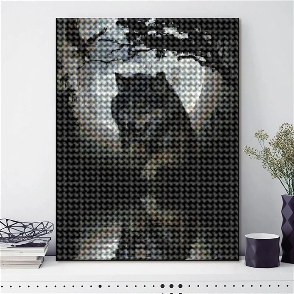 Алмазная картина Wolf Full Drill с героями мультфильмов Рождественская вышивка