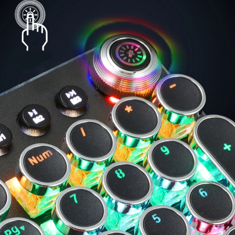 

Retro Punk Green Axis Mechanical Keyboard Gaming Keyboard Luminous 820A