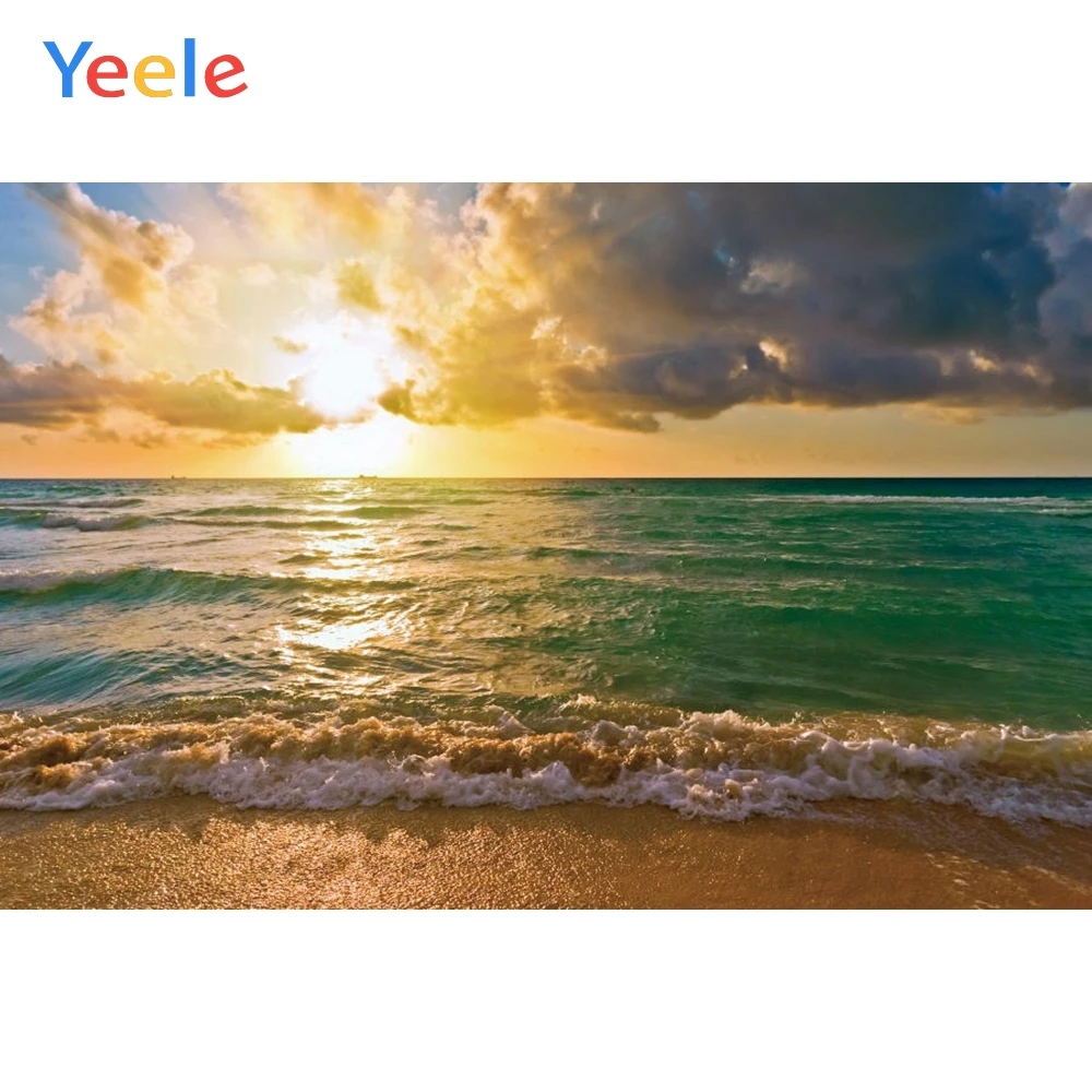 Летние фоны для фотосъемки с морским океаном и морем волной закатом природным