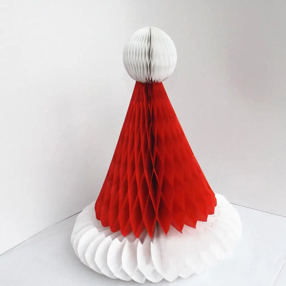 

Красно-белая сотовая шапочка Санта Клауса 8/12 дюймов