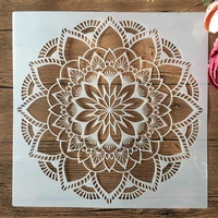 3030cm geometry mandala layered round diy layering stencils painting scrapbook coloring embossing album decorative template
