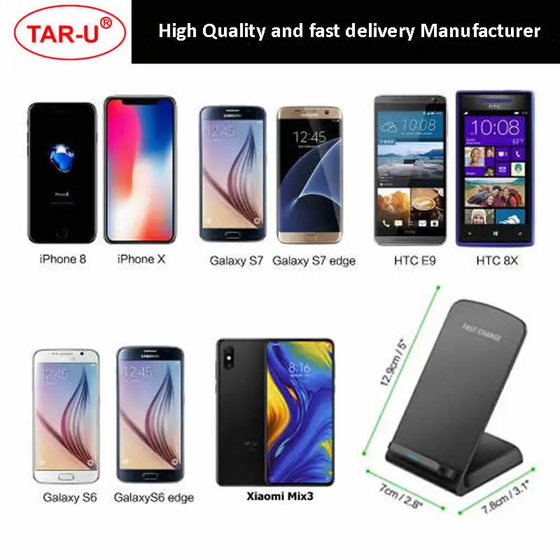 Qi Беспроводное зарядное устройство Quick charge 2 0 Быстрая зарядка для iphone 8/X/XR Samsung S7/S8