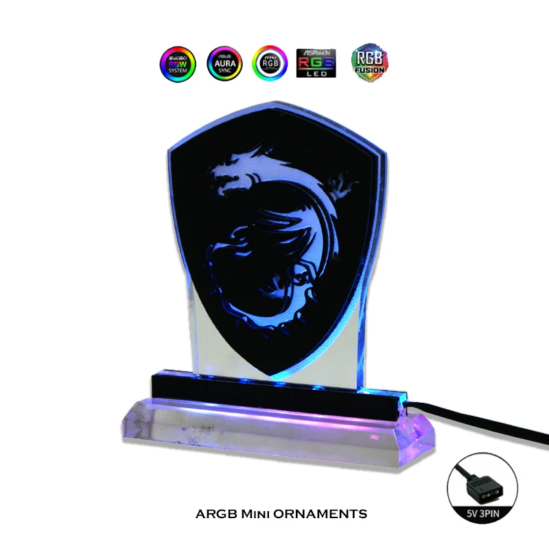 Персонализированные фигурки украшения DIY компьютерный чехол ROG MSI AORUS бренд тема