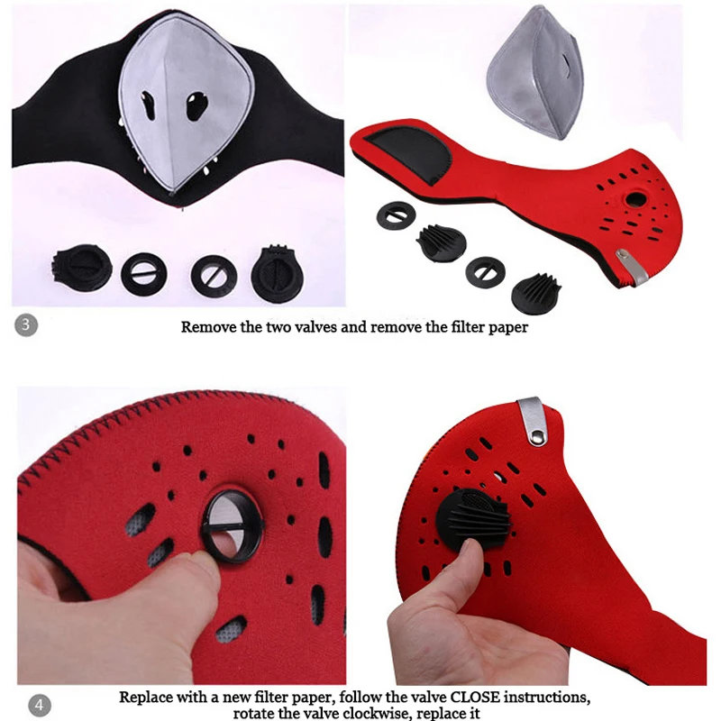 Защитная маска противотуманная дышащая PM2.5 Пылезащитная с фильтром из