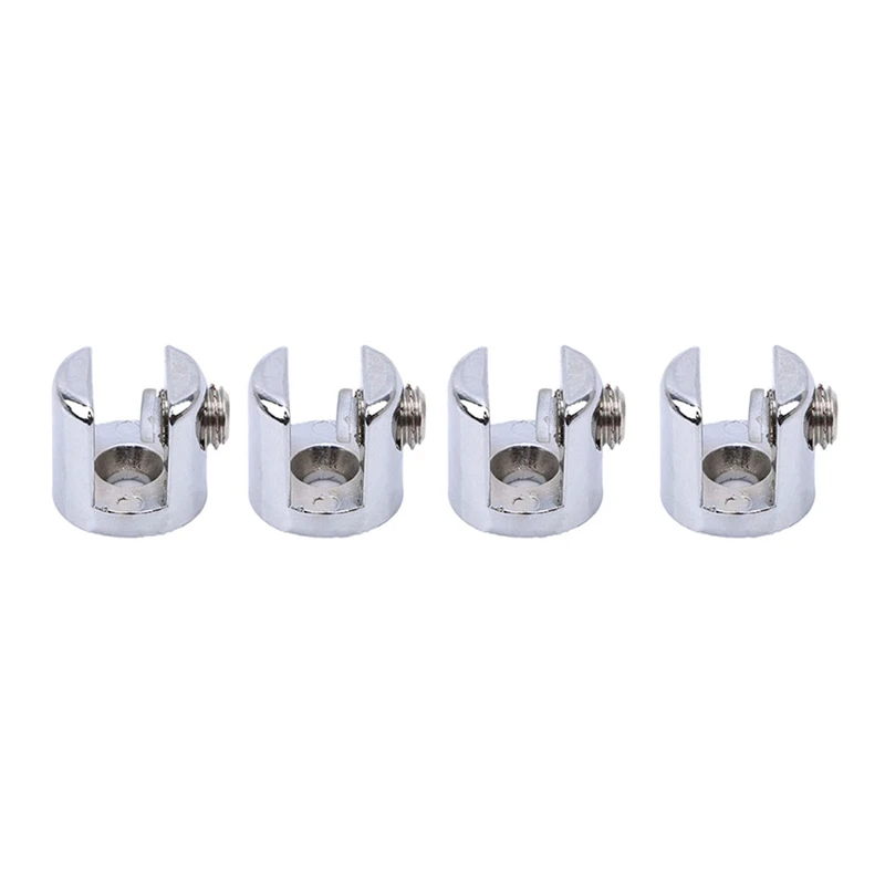 

4Pcs Glass Fittings Layer Glass Clip Cylindrical Glass Bookcase Wine Cabinet Clip Bracket Fixed Clip Bracket
