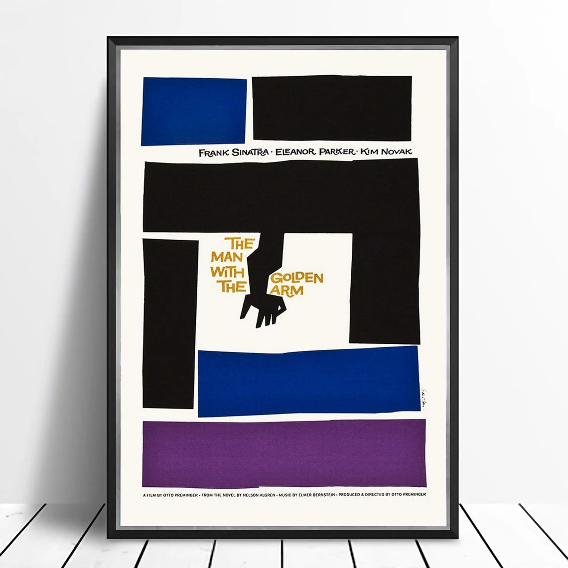 

The Man with the Golden Arm - Saul Bass design 80s Movie Poster Canvas Art Print Wall Painting Home Decoration (No Frame)