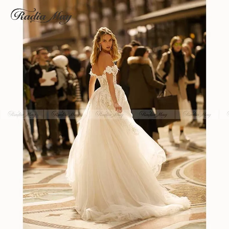 Элегантное свадебное платье Берта с открытыми плечами 2020 винтажное кружевное