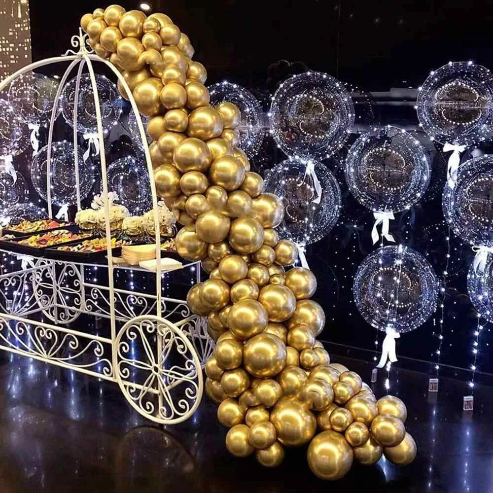 

100/50pcs 10inch Pearl Chrome Metal Latex Balloon Golden Balloon Arch Birthday Wedding Kids Baby Shower Party Decor Toy Globos