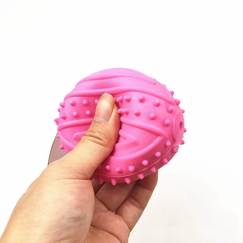 Training Rubber Rugby Puppy Chew Toys Dog Supplies Wholesale For Pet Cat Squeak Ball | Дом и сад