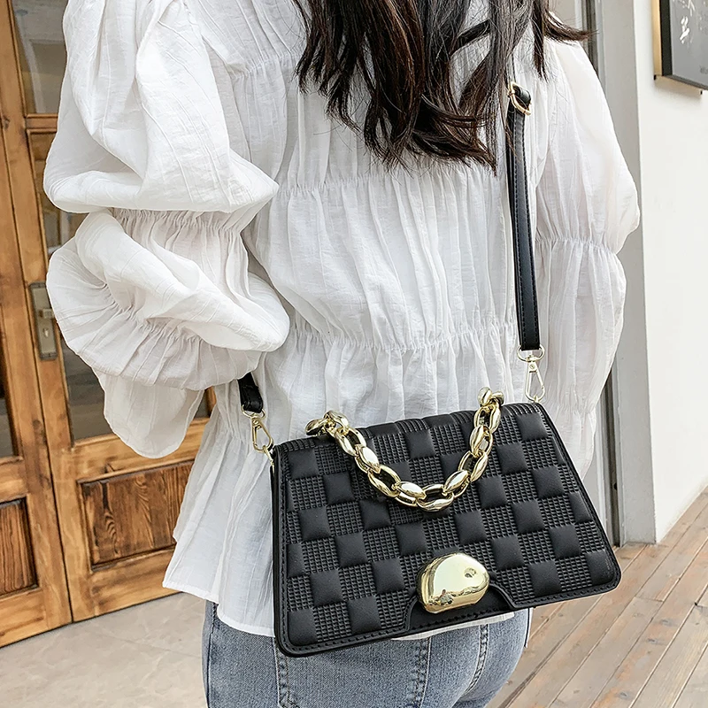 

Luxury Pu Leather Women Chain Handbags Messenger Bags High Quality Ladies Small Crossbody Bags for Women Designer Shoulder Bag