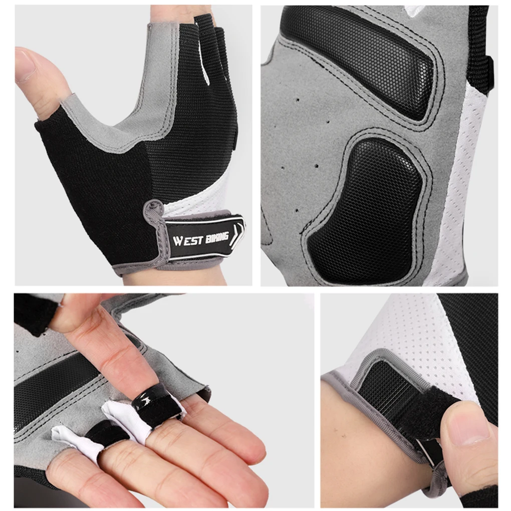 

NEW BIKING Bicycle Gloves Half-finger Breathable MTB Road Bike Gloves Anti-skid Mat Motorcycle Men Women Sports Cycling Gloves