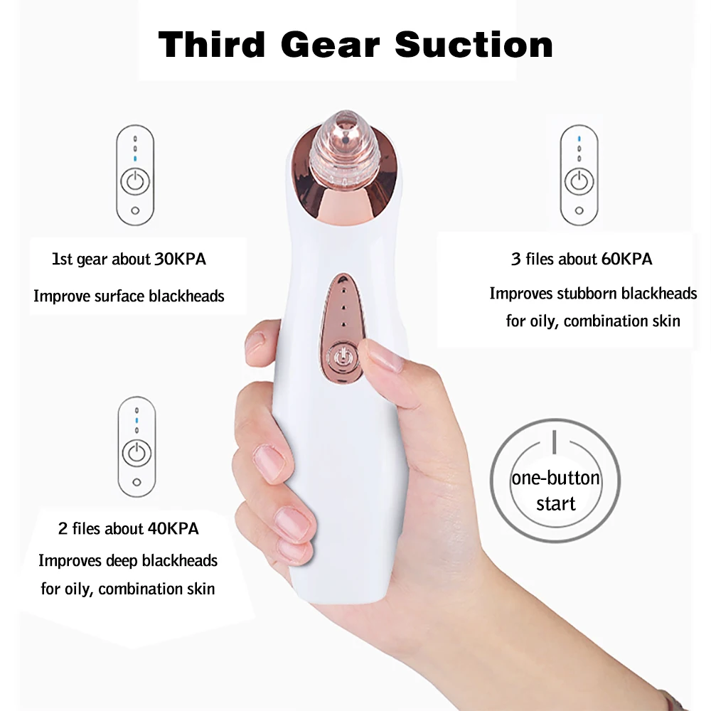 Face Nose Acne Black Dot Remover пылесос для чистки пор Сменный наконечник Электрический пылесос Инструменты для ухода за кожей Машина