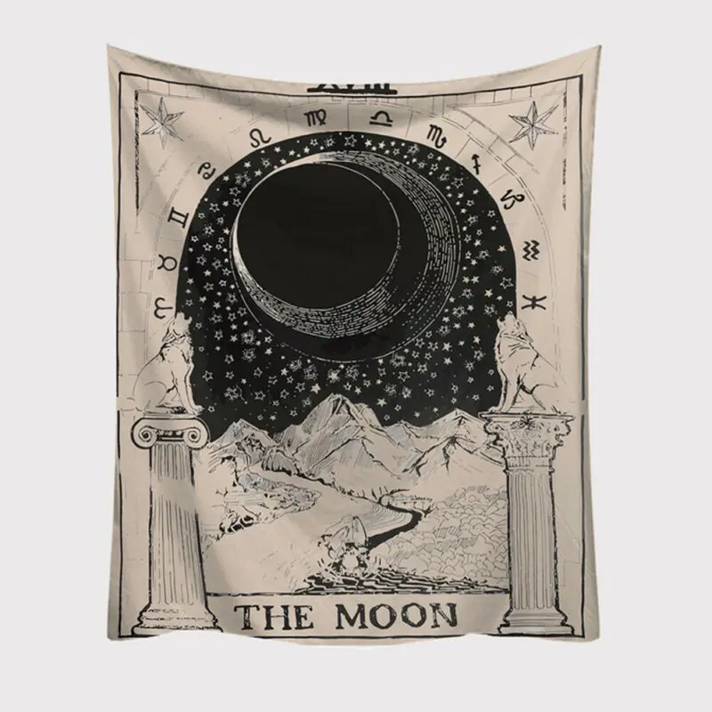 

Fashion Tapestry Fresh Style Tarrot Sun Moon Pattern Blanket Mandala bohemian Decorative Hippie tapestry Home Beach Mat