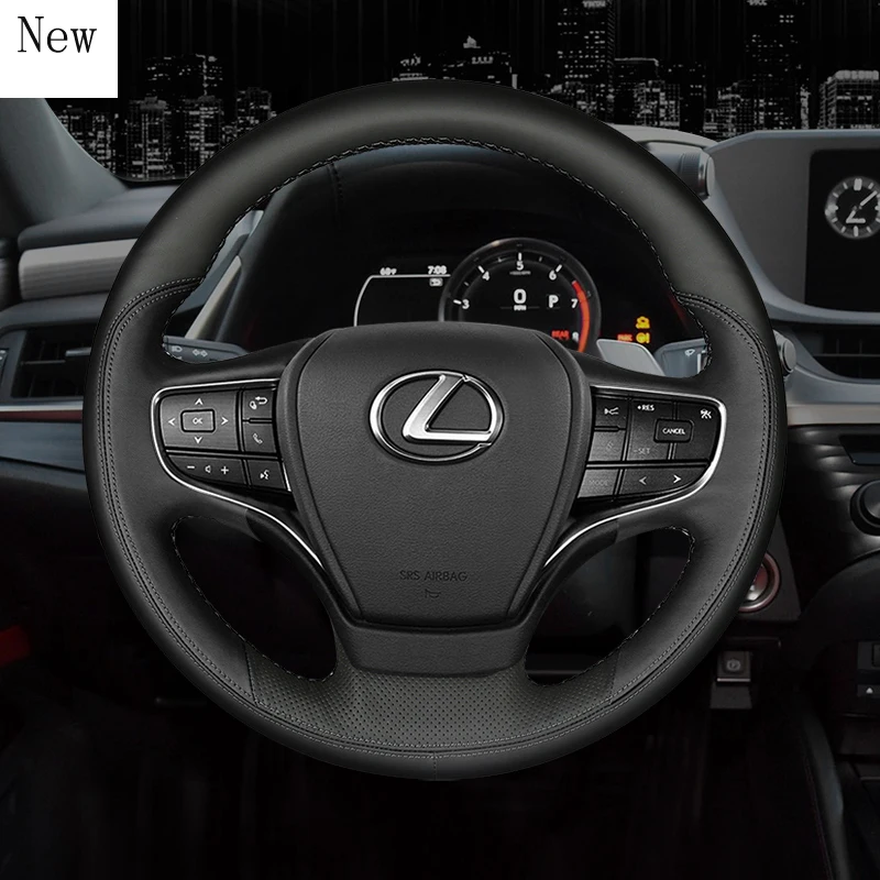 

For Lexus ES200 NX200 RX300 ES300h UX DIY Hand-Stitched Leather Car Steering Wheel Cover Set Car Accessories